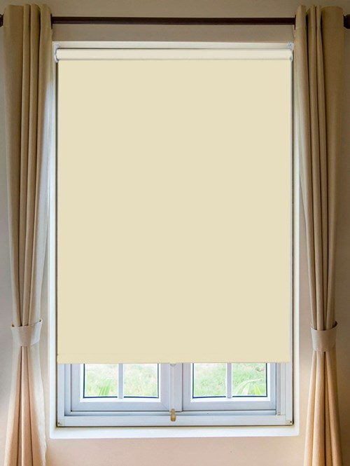 Cream Blackout Cordless Spring Loaded Roller Blind