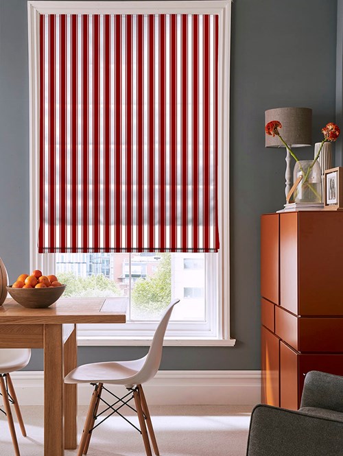 wallpapers Ticking Stripe Roman Shade ticking stripe red roman blind
