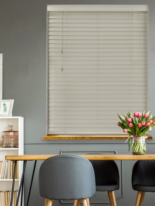 Wolf Grey Real Wood Blind