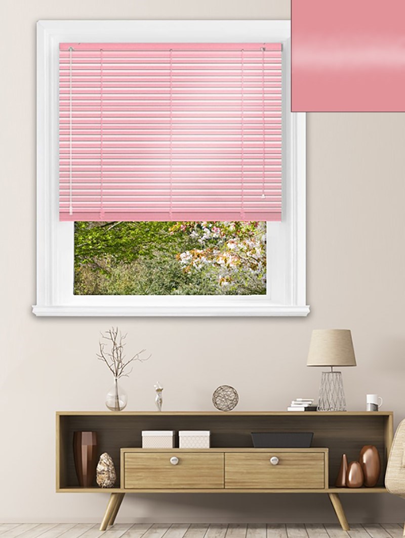 Gloss Pink 25mm Aluminium Blind