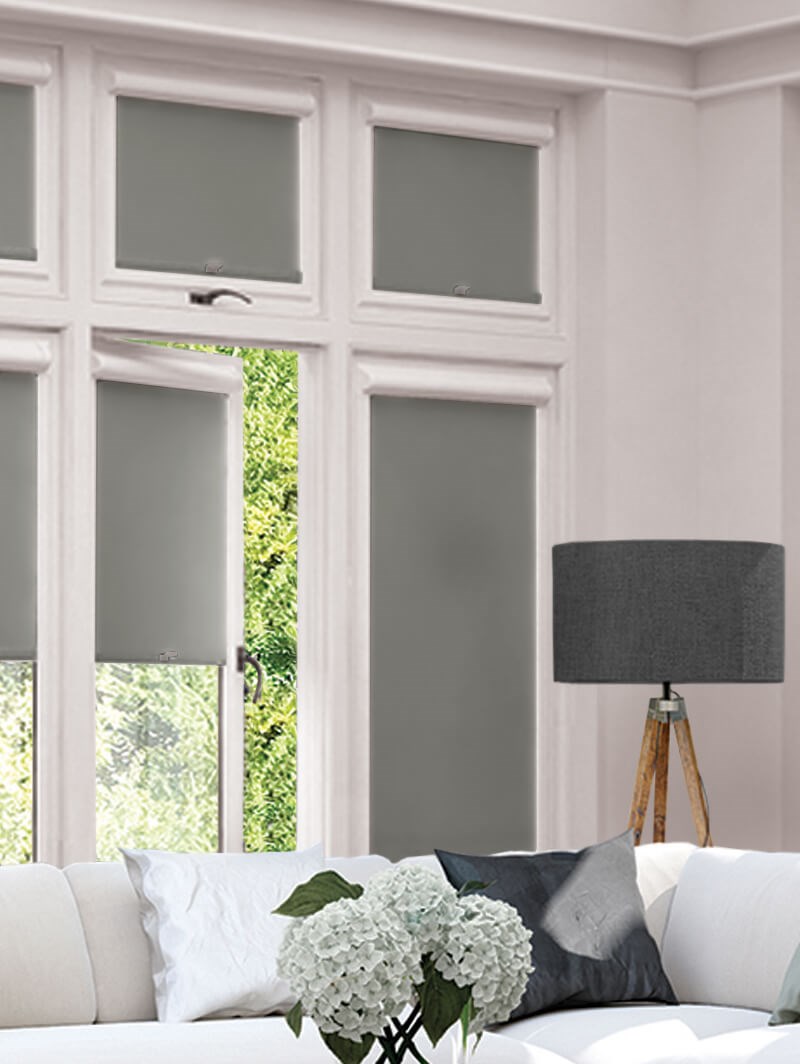 Blackout Shoreline Grey Perfect Fit Roller Blind