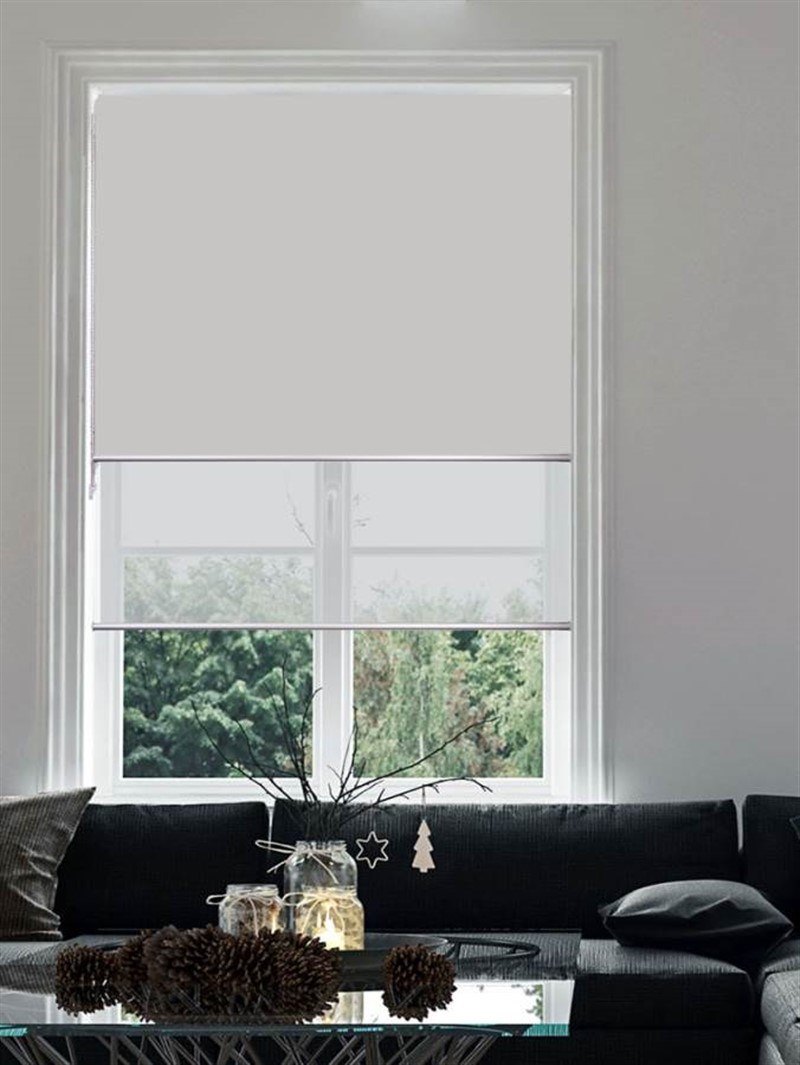 Grey Double Roller Blind