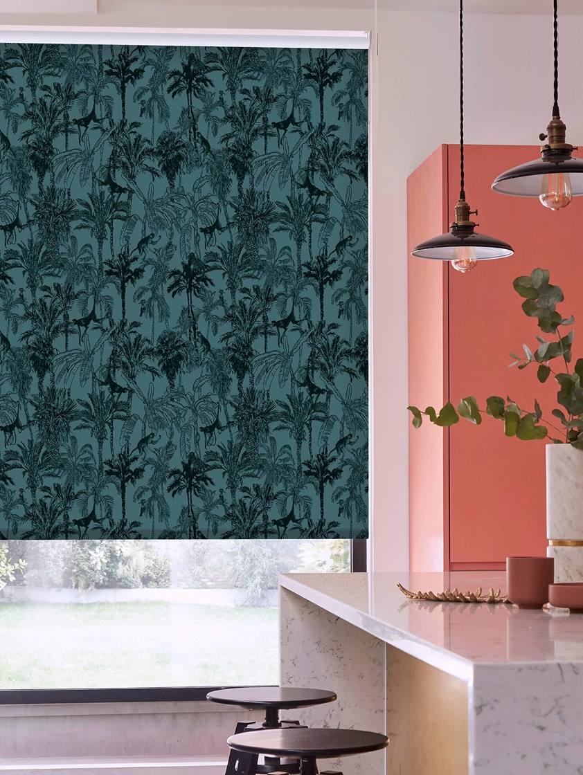 Amazon Teal Roller Blind by Boon & Blake