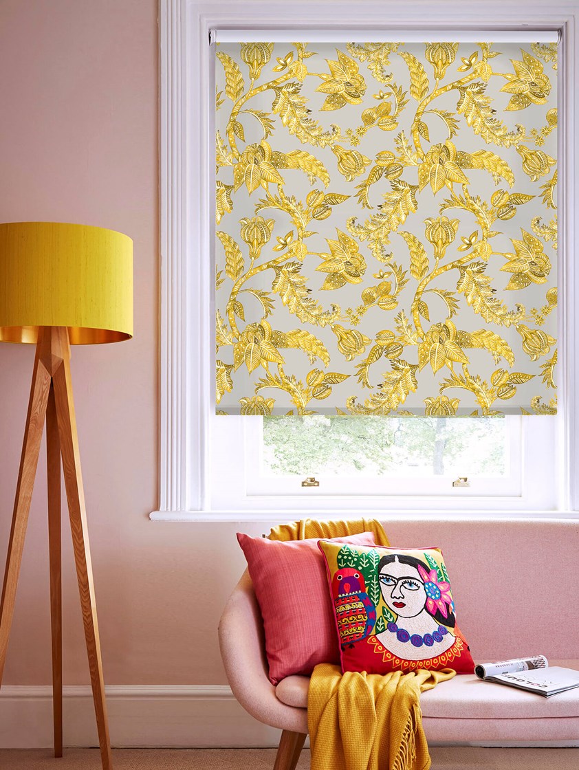 Java Mustard Electric Roller Blind by Boon & Blake