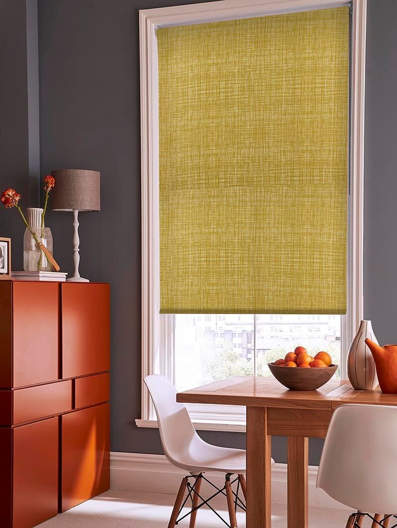 Orla Kiely Scribble Olive Soft Fabric Roller Blind