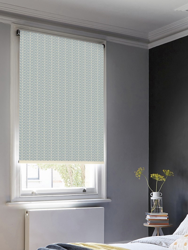 Orla Kiely Linear Stem Duck Egg Roller Blind