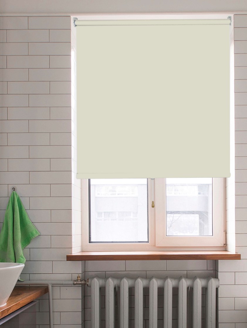 Beige Blackout Cordless Spring Loaded Roller Blind