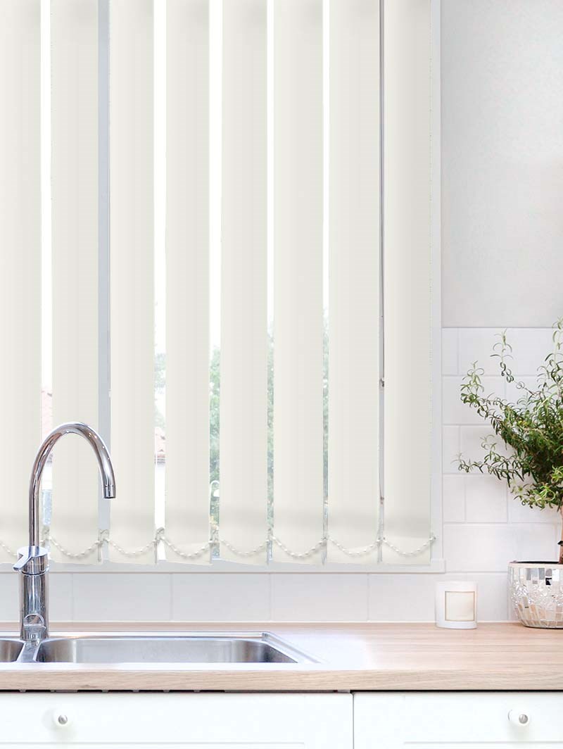 Pearl Plain Waterproof 89mm Vertical Blind Replacement Slats