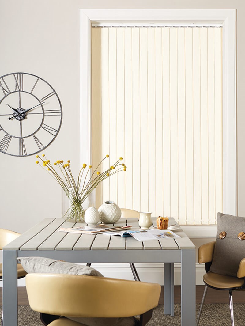 Ivory 89mm Blackout Vertical Blind