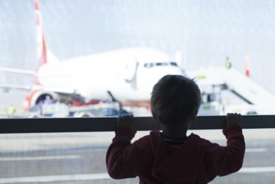 children flying