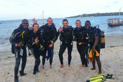 Diving on Mafia Island