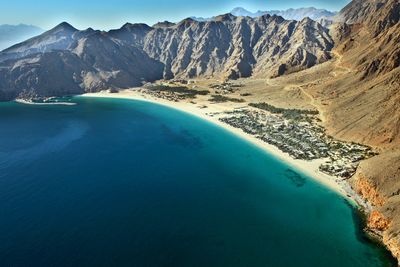 Aerial view of Six Senses Zighy Bay in Oman