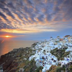santorini cliff, Greece