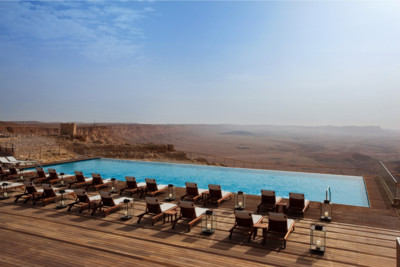 aerial view of pool and landscape at Beresheet Hotel