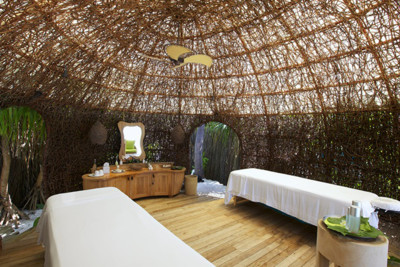 eco friendly treatment room in the Spa
