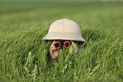 Child on safari, Africa