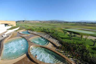 spa view over golf