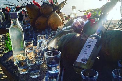 rum on the beach in Mauritius
