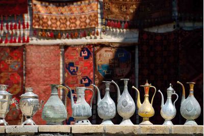 pots on a wall