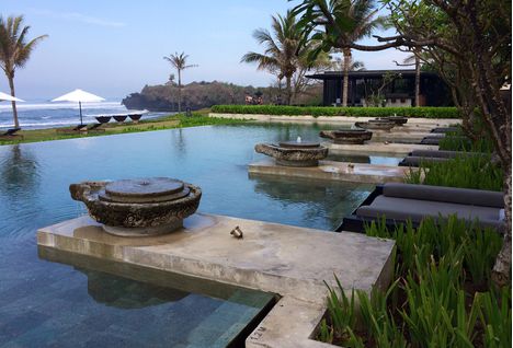 main swimming pool at soori bali