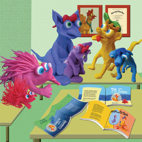 Gloomeris the Serious Laughing Hyena Meets Dr. Cluck. Illustrations – Rotem Omri by Mel Rosenberg - מל רוזנברג - Illustrated by Rotem Omri - Ourboox.com