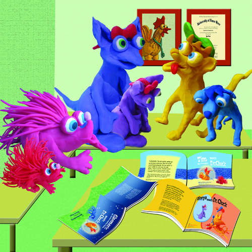 Tim the Porcupine Meets Dr. Cluck – illustrated by Rotem Omri by Mel Rosenberg - מל רוזנברג - Illustrated by Rotem Omri - Ourboox.com