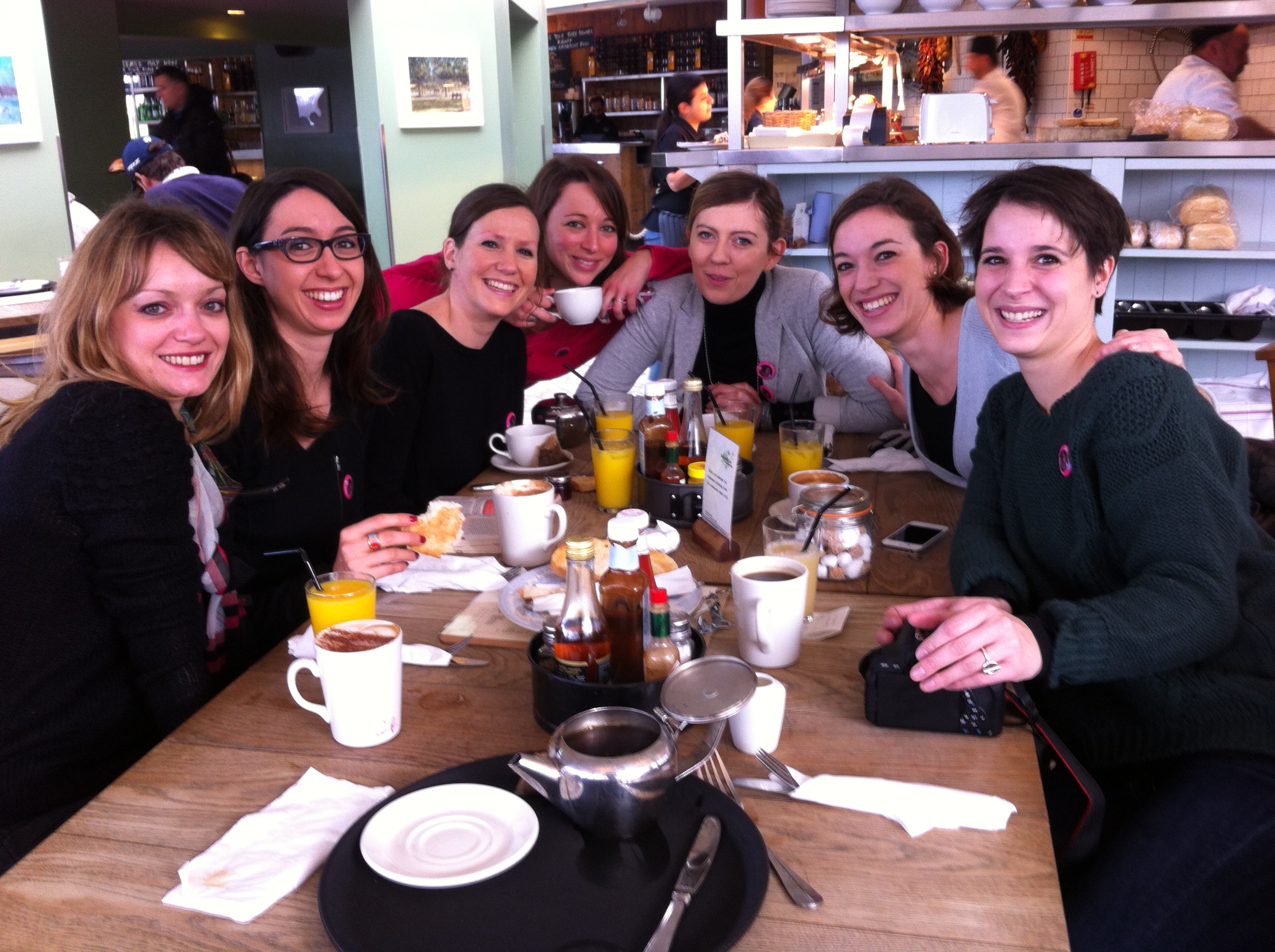 French girls having fun in London. One of them is getting married soon