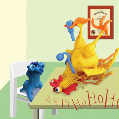 Gloomeris the Serious Laughing Hyena Meets Dr. Cluck. Illustrations – Rotem Omri by Mel Rosenberg - מל רוזנברג - Illustrated by Rotem Omri - Ourboox.com
