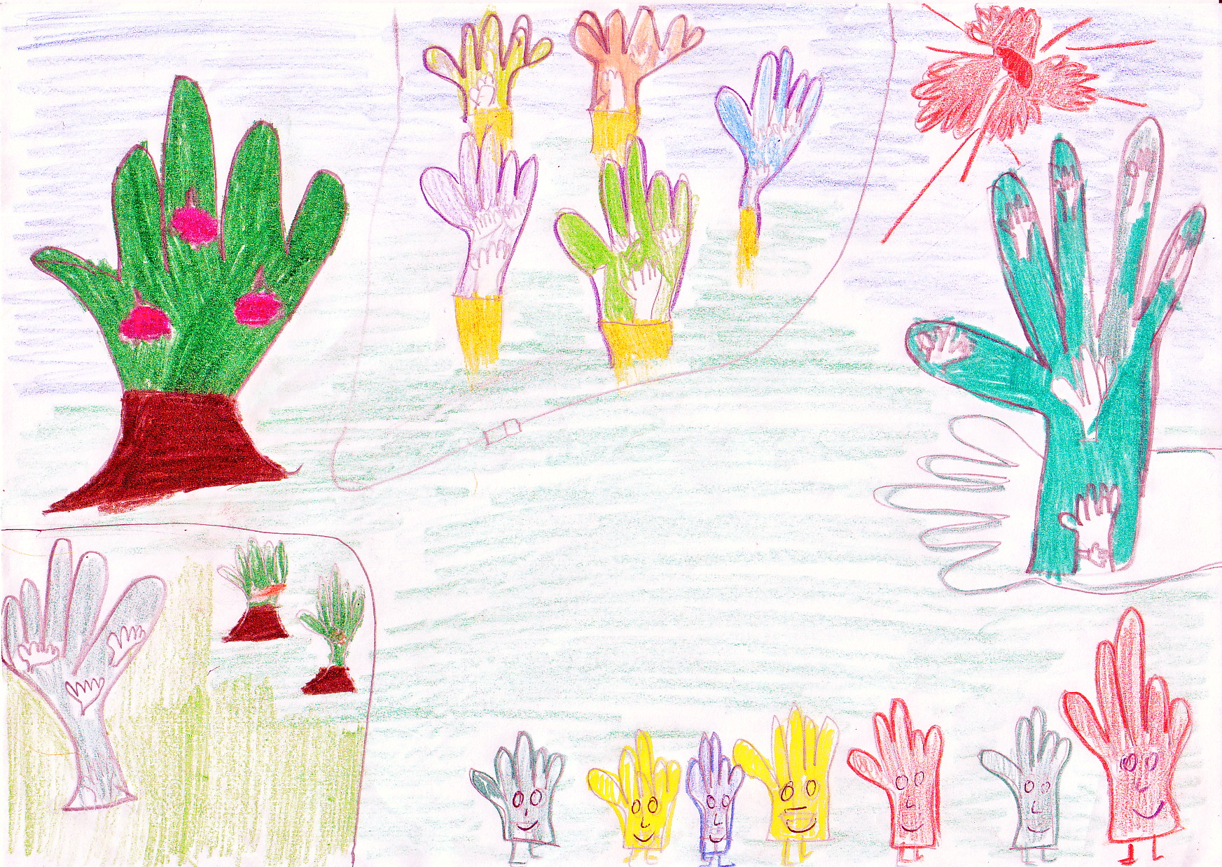 LA CITTA’ DELLE MANI Siamo diversi, unici e speciali by Virginia Piga - Illustrated by Classe 3°A - primaria - Via Cilea - Circolo 12+13 - Sassari - Ourboox.com