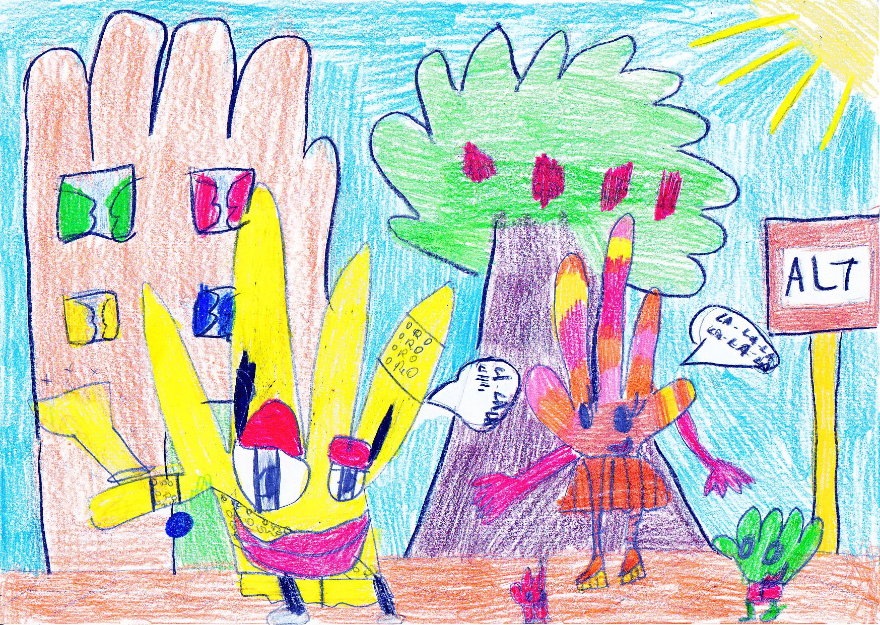 LA CITTA’ DELLE MANI Siamo diversi, unici e speciali by Virginia Piga - Illustrated by Classe 3°A - primaria - Via Cilea - Circolo 12+13 - Sassari - Ourboox.com