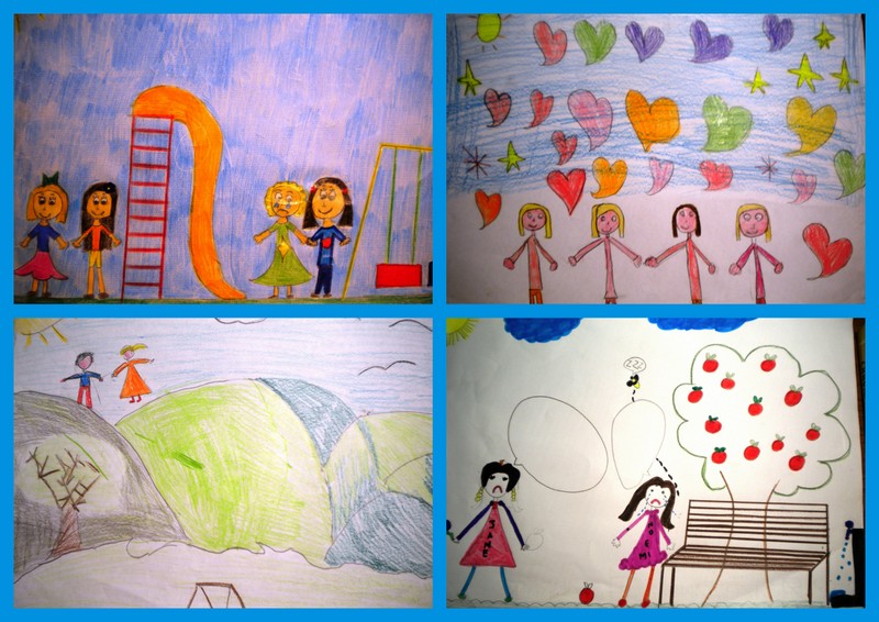LET’S BE FRIENDS by AngelaZanetti - Illustrated by Children of Italy, Spain Croatia, Turkey - Ourboox.com