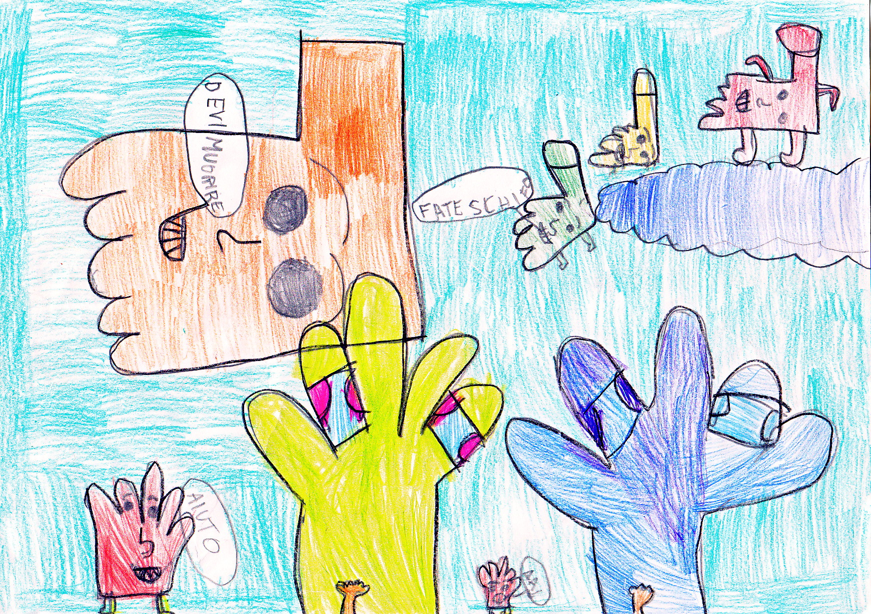 LA CITTA’ DELLE MANI Siamo diversi, unici e speciali by Virginia Piga - Illustrated by Classe 3°A - primaria - Via Cilea - Circolo 12+13 - Sassari - Ourboox.com
