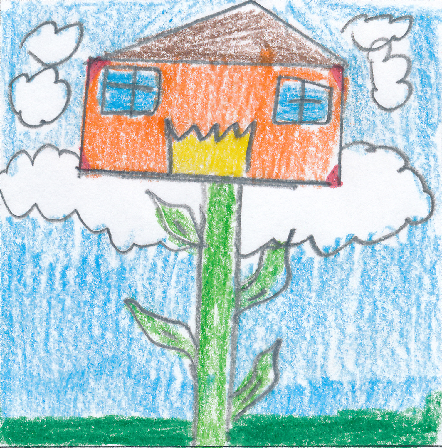 Jack and the Beanstalk (Jack e il fagiolo magico) by AngelaZanetti - Illustrated by Children of third classes - Ourboox.com