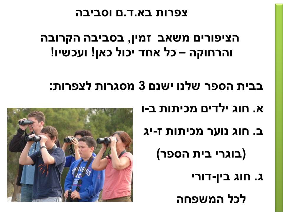 חקר ציפורים בביה”ס א.ד.ם וסביבה – קיבוץ געש – תשע”ו by hadass katz sade chen - Illustrated by הדס כץ שדה חן - והחוקרים הצעירים - Ourboox.com