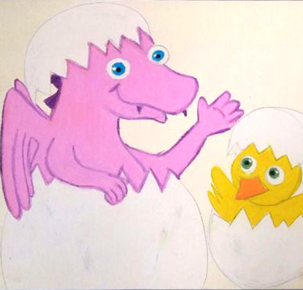 הברווזון והדרקון by Rotem Omri - Illustrated by רתם, שני, דניאל, אסתר, אמאל, רעות - Ourboox.com