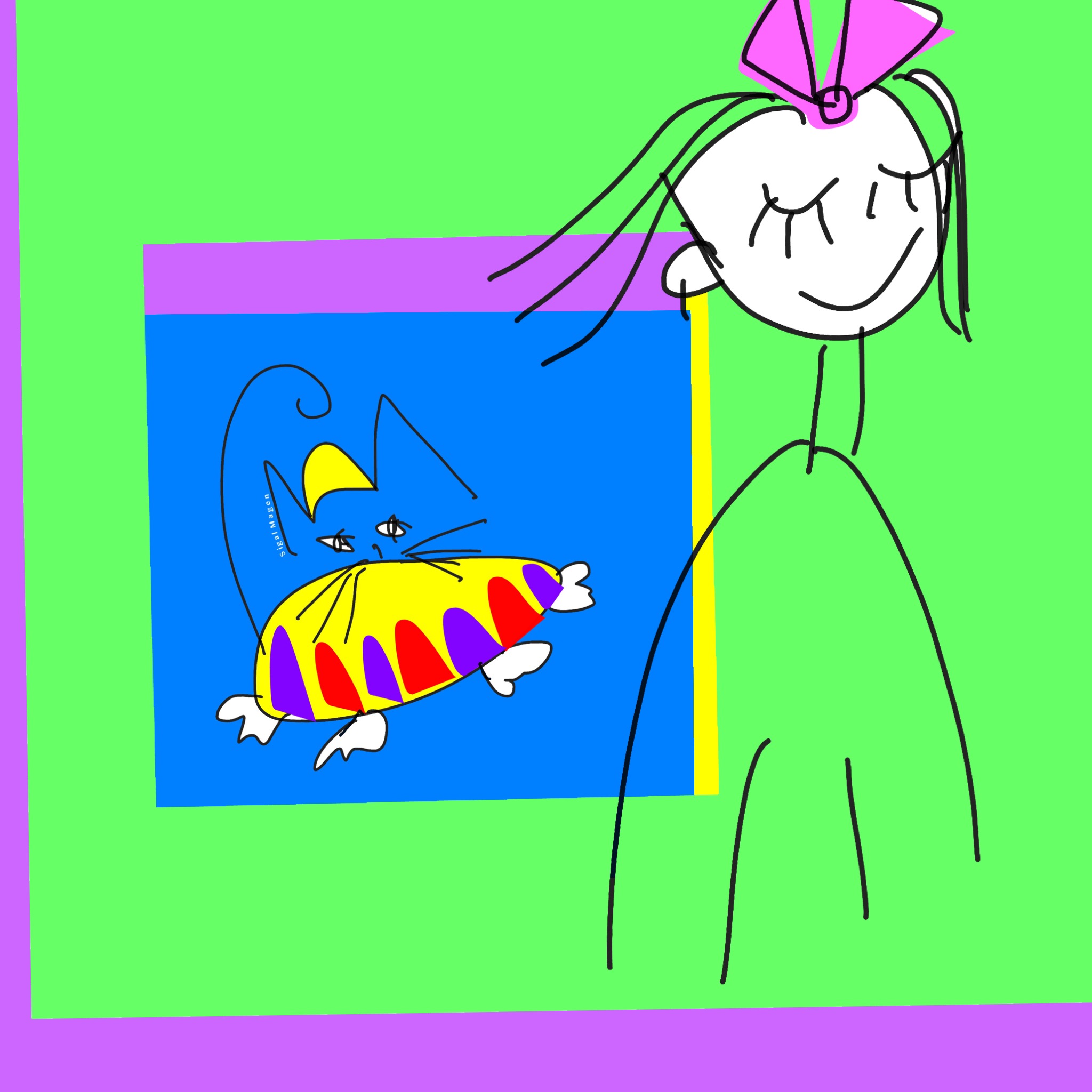 צִיַּרְתִּי חָתוּל – Neko O Kaita by Sigal Magen - Illustrated by ציורים: סיגל מגן - Ourboox.com