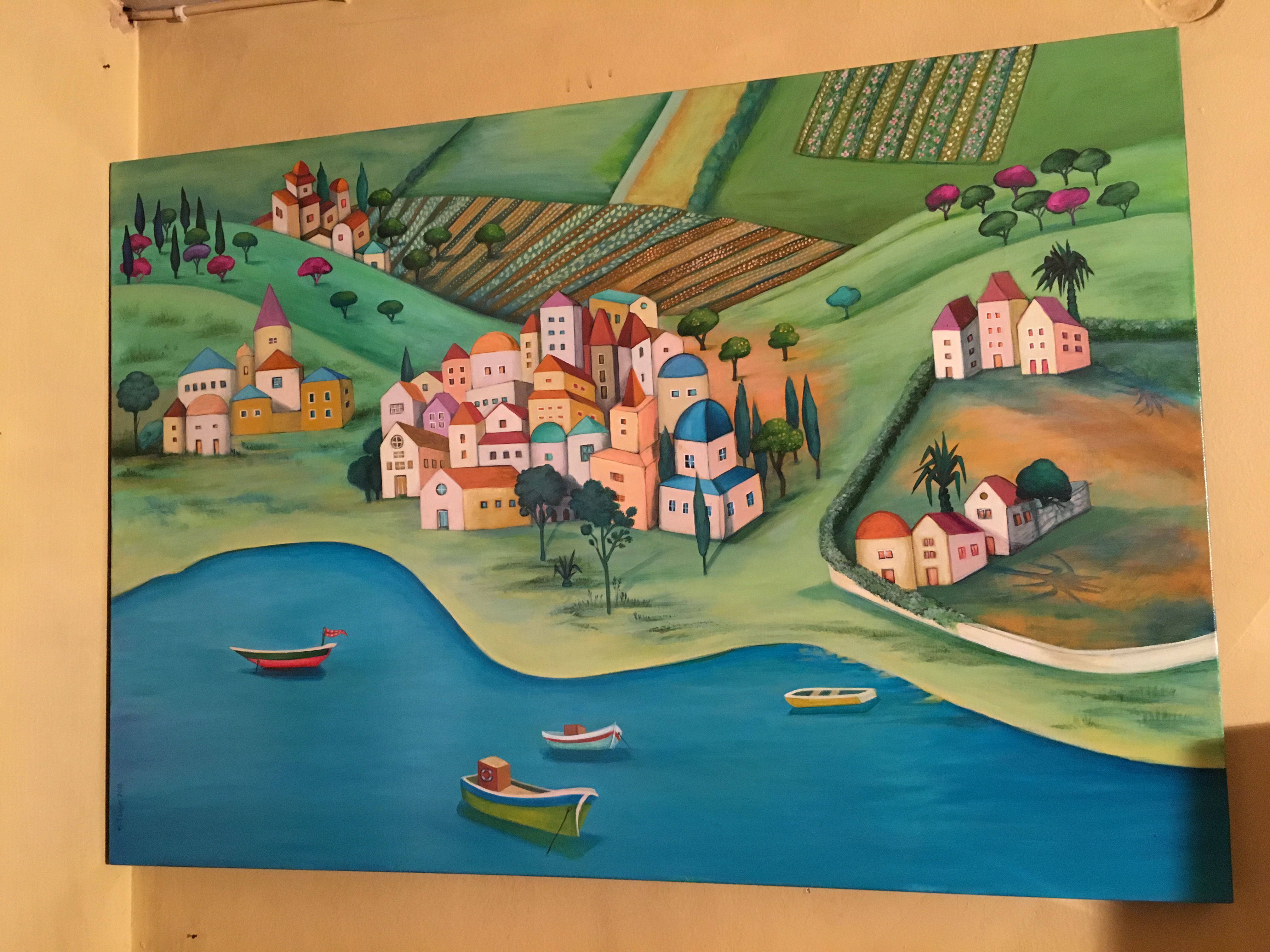 Katerina Tsamis Paints us a Beautiful World by Shuli Sapir-Nevo Photo and Motto - Illustrated by Paintings - Katerina Tsamis - Ourboox.com