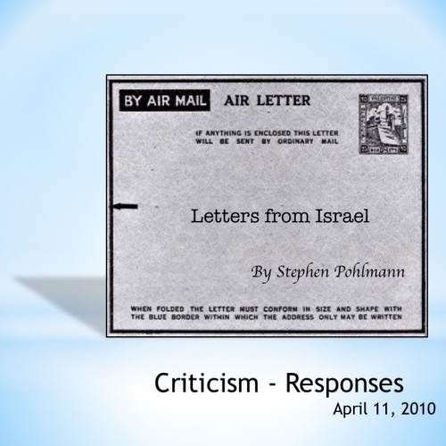 # 140 – Criticism – Responses by Stephen Pohlmann - Ourboox.com # 140 – Criticism – Responses by Stephen Pohlmann - Ourboox.com
