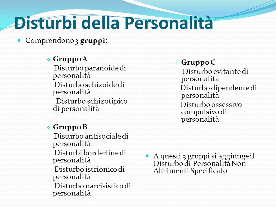 I disturbi di personalità Ourboox