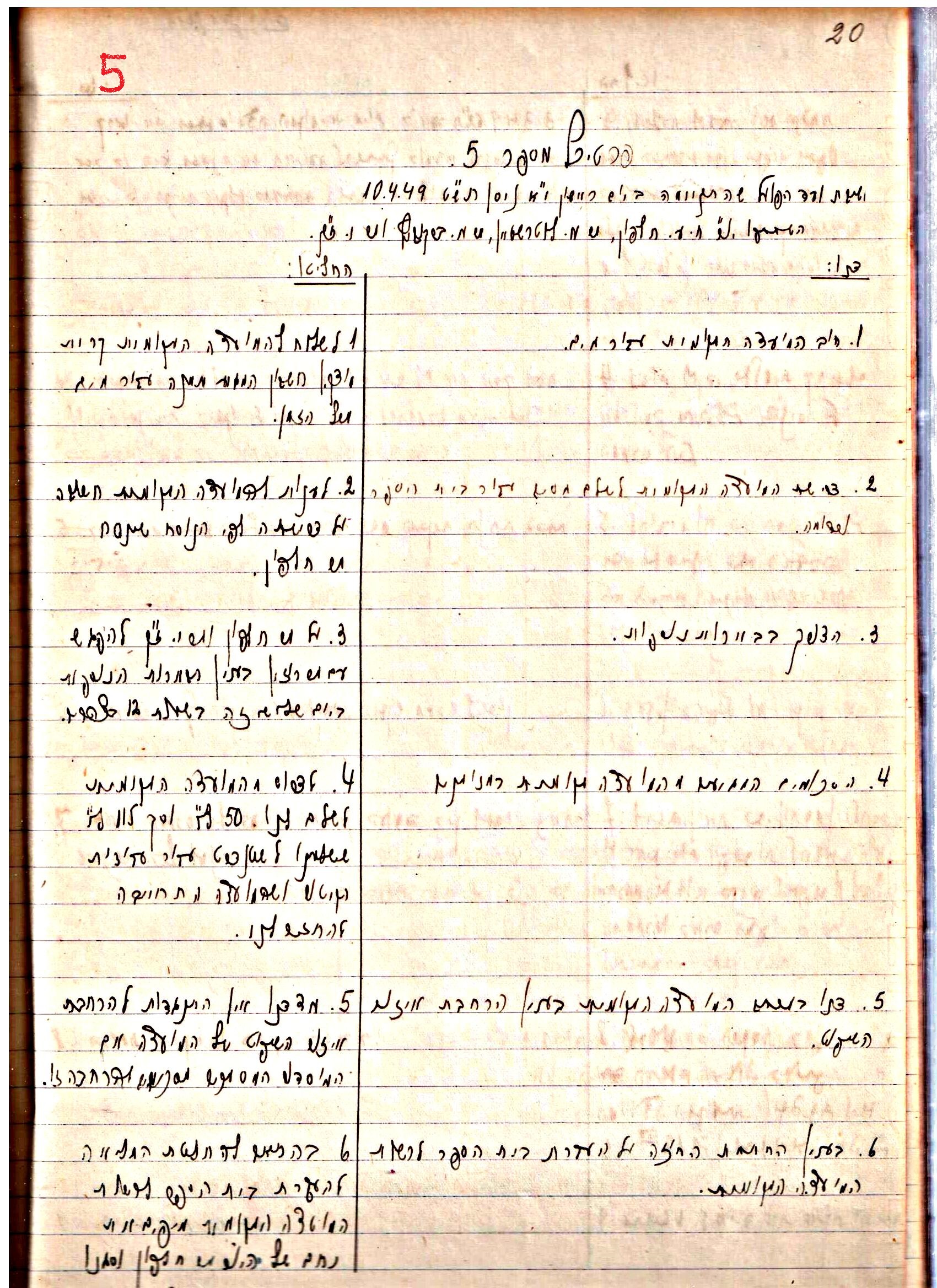 פרוטוקולים 3 – הנהלה – 23.11.54 – 22.8.48 by riki deri - Illustrated by מוזיאון בית גרושקביץ - Ourboox.com