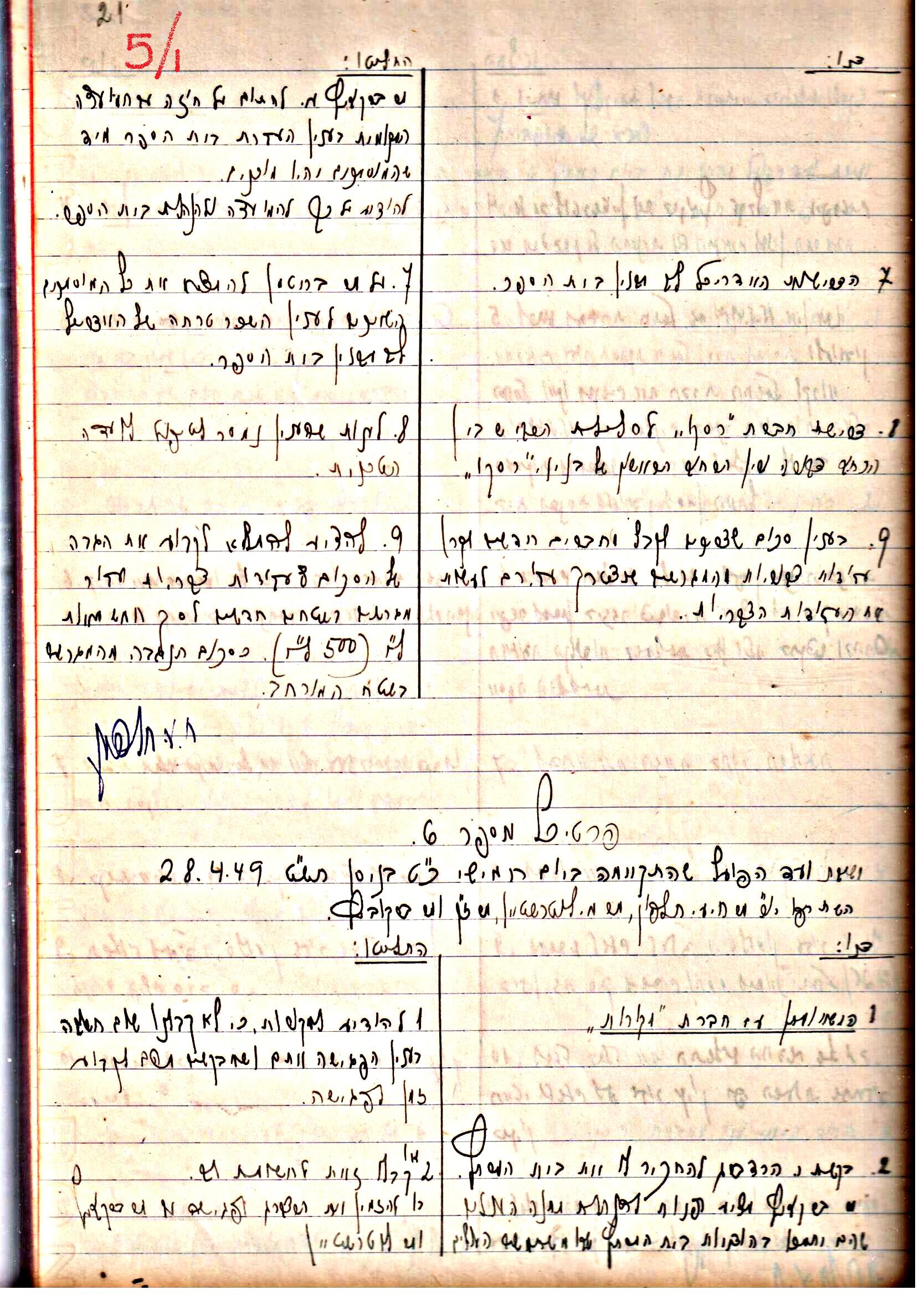 פרוטוקולים 3 – הנהלה – 23.11.54 – 22.8.48 by riki deri - Illustrated by מוזיאון בית גרושקביץ - Ourboox.com