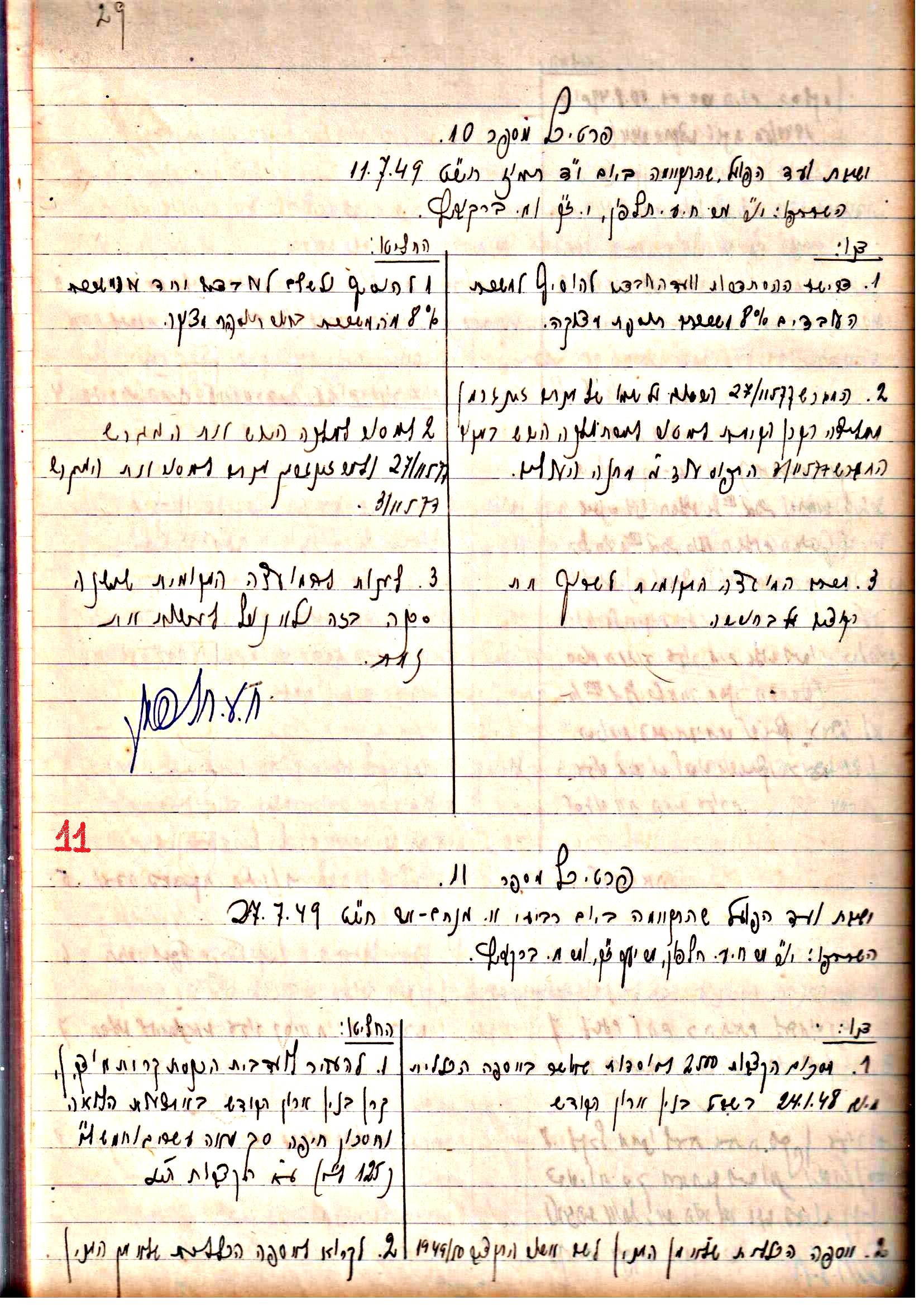 פרוטוקולים 3 – הנהלה – 23.11.54 – 22.8.48 by riki deri - Illustrated by מוזיאון בית גרושקביץ - Ourboox.com