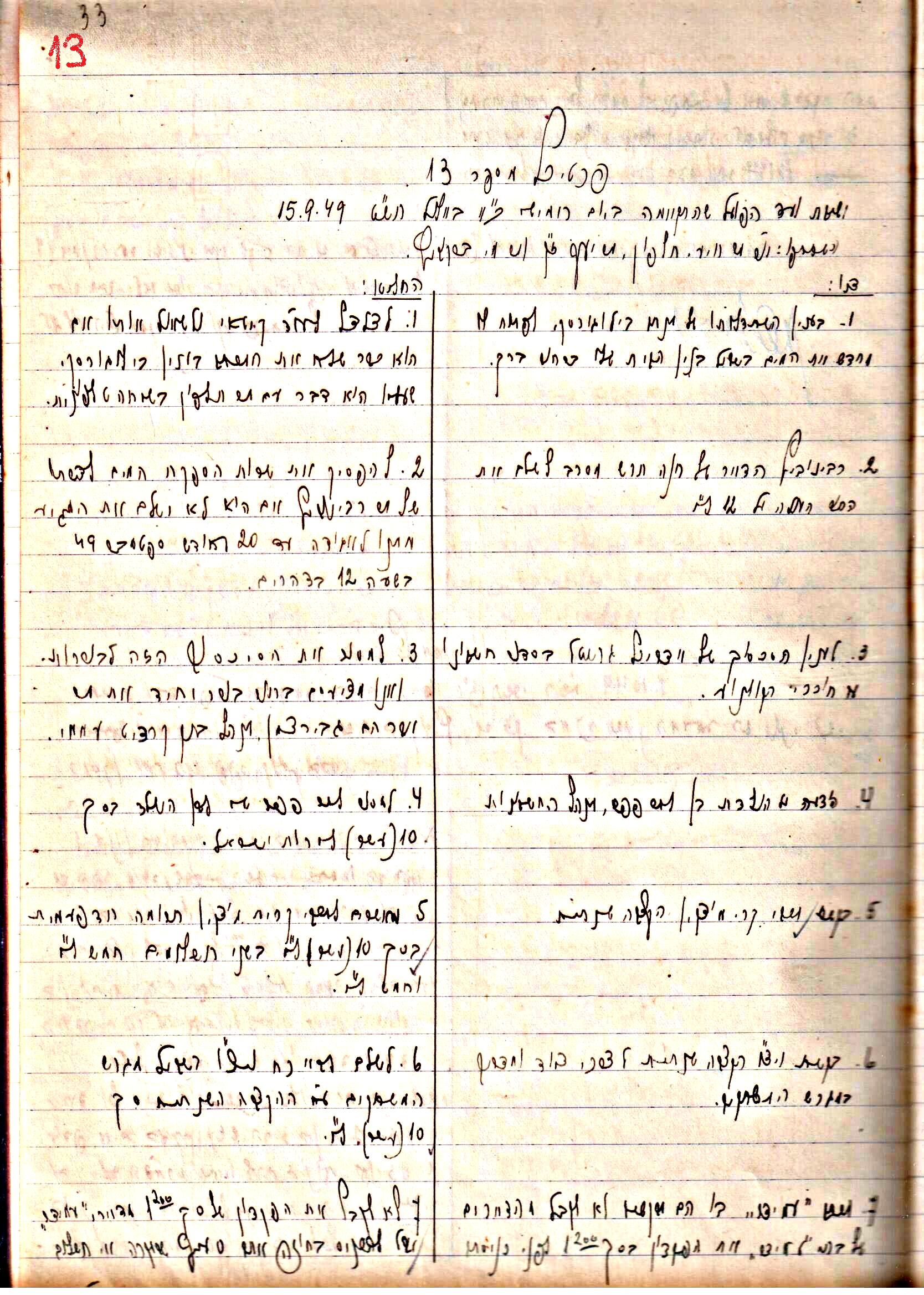 פרוטוקולים 3 – הנהלה – 23.11.54 – 22.8.48 by riki deri - Illustrated by מוזיאון בית גרושקביץ - Ourboox.com