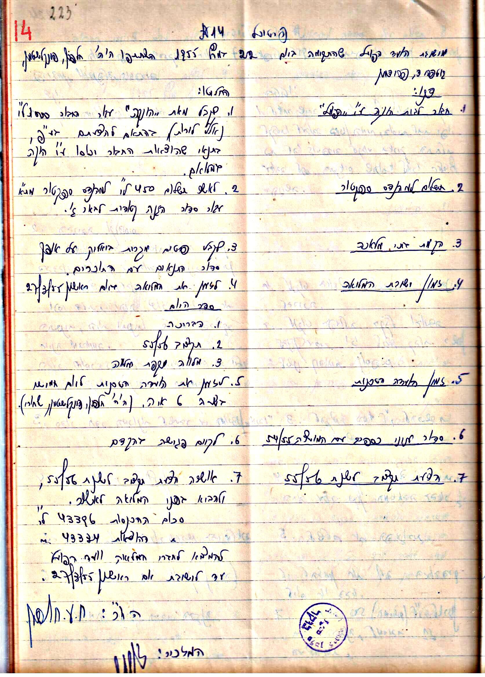 פרוטוקולים 3 – הנהלה – 23.11.54 – 22.8.48 by riki deri - Illustrated by מוזיאון בית גרושקביץ - Ourboox.com