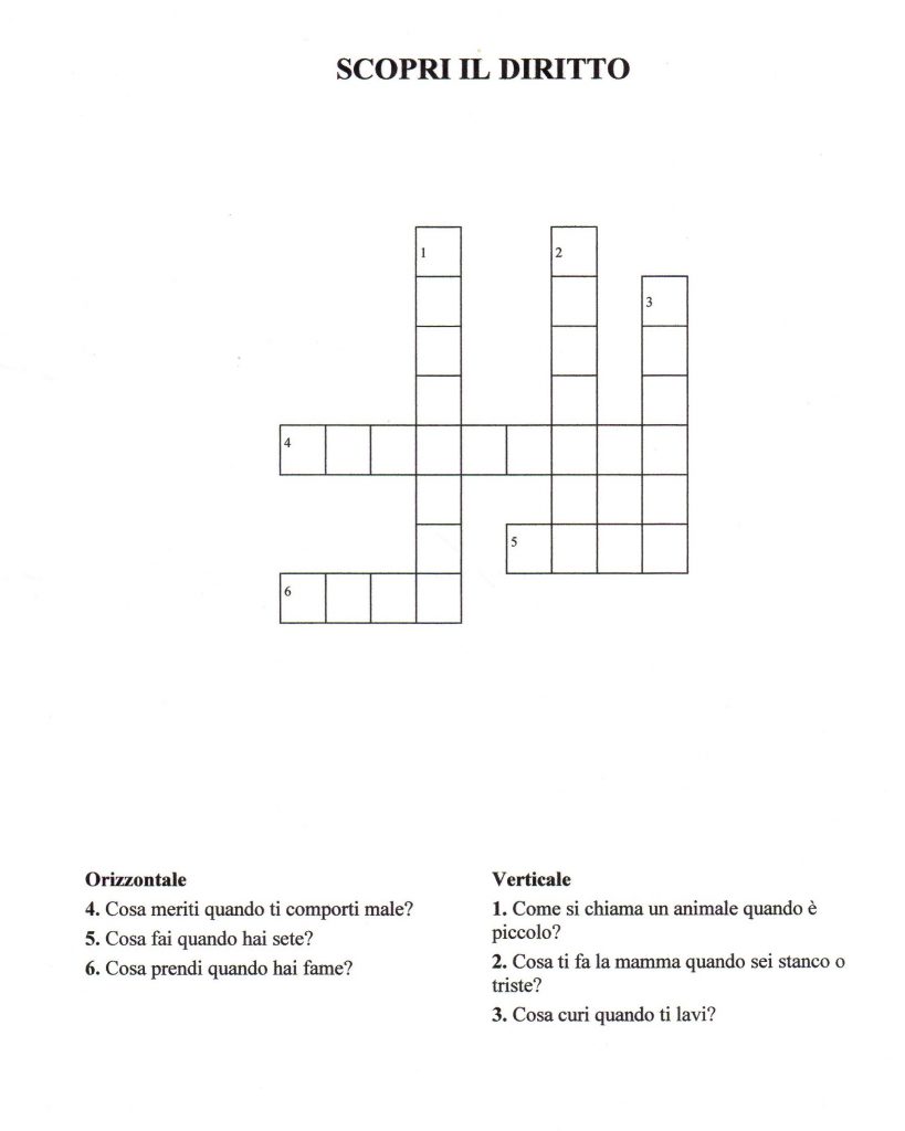 Il libro dei diritti Cruciverba Ourboox