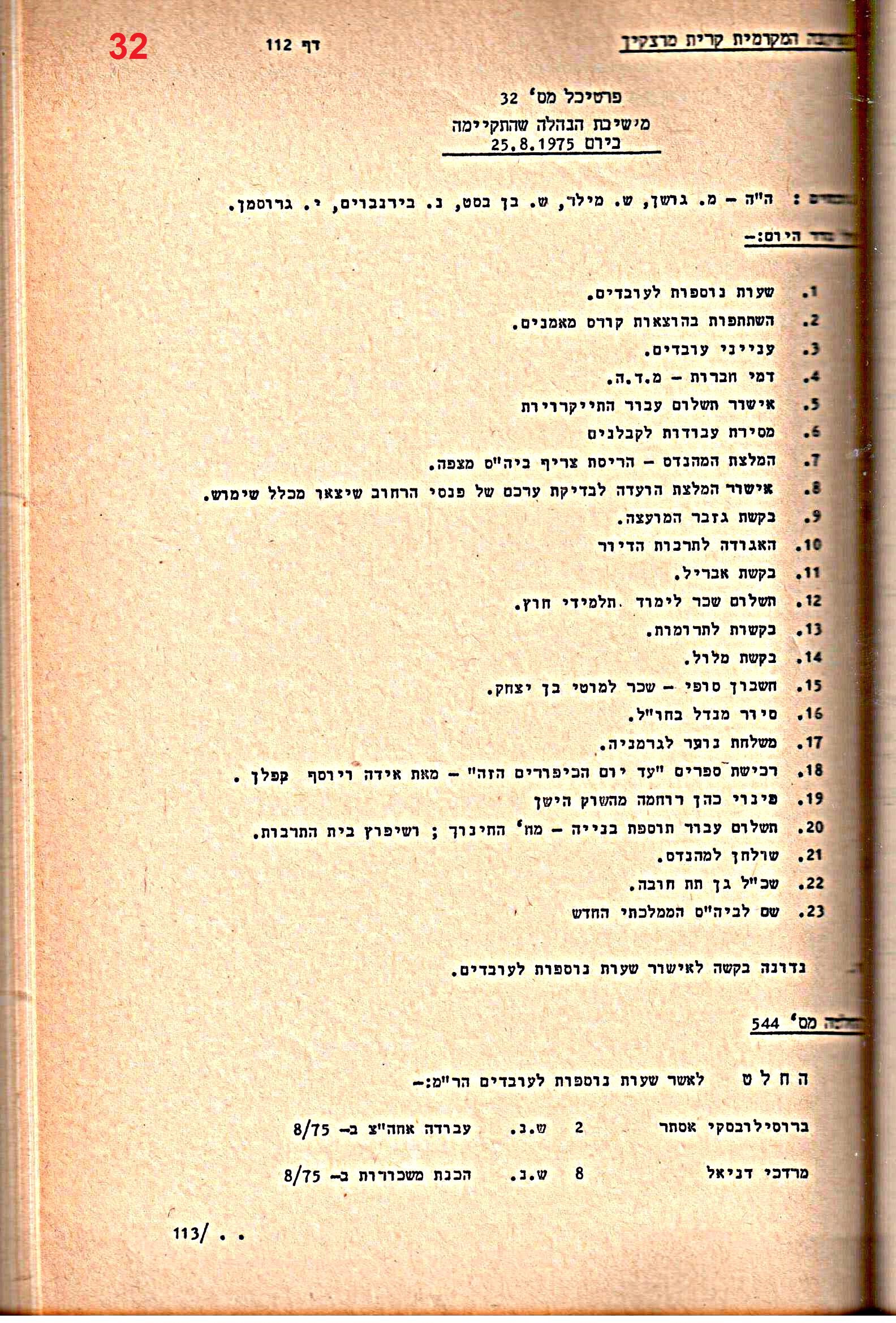 פרוטוקולים 14 – הנהלה – 19.7.76 – 18.2.74 by riki deri - Illustrated by מוזיאון בית גרושקביץ / כרך 14 - Ourboox.com
