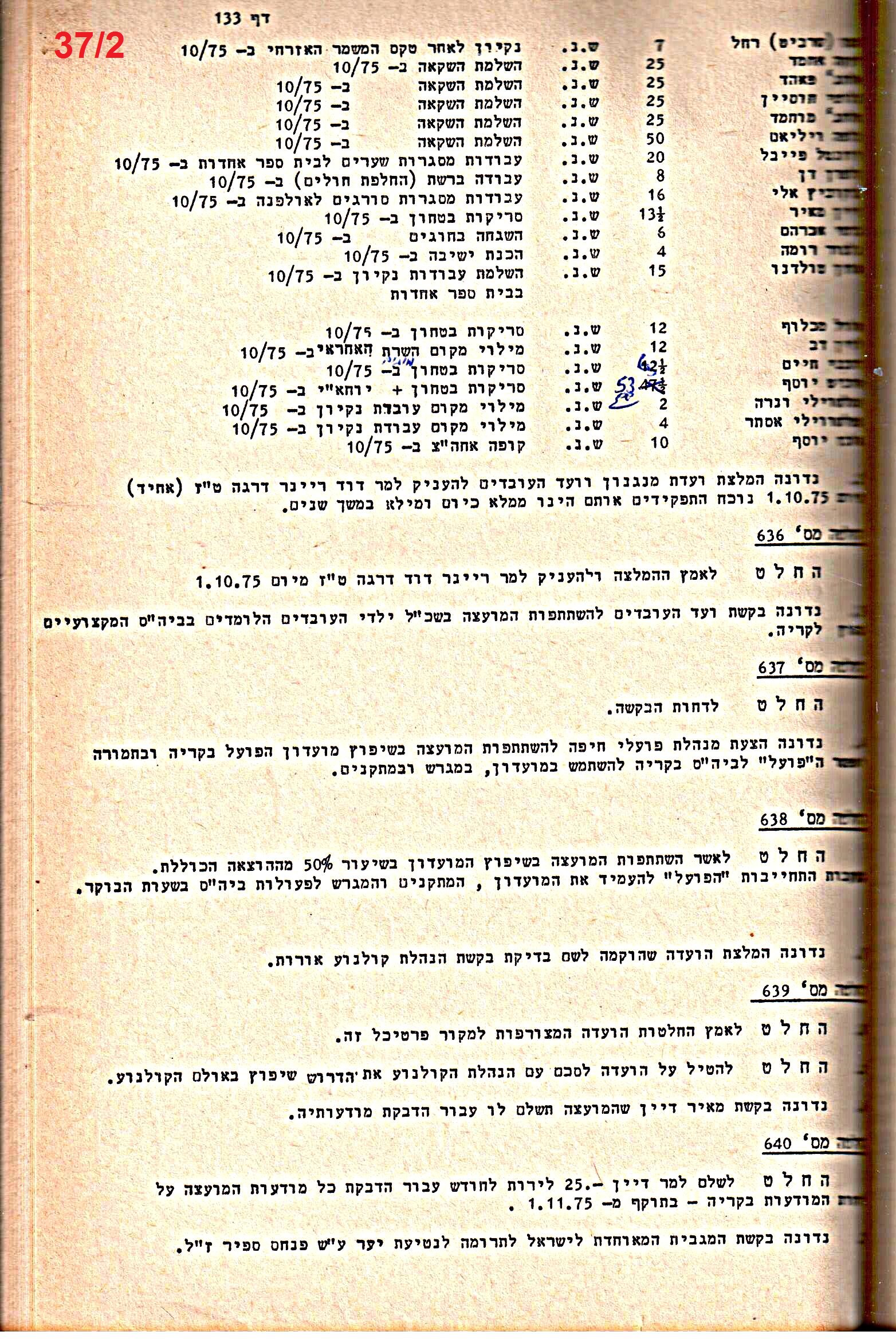 פרוטוקולים 14 – הנהלה – 19.7.76 – 18.2.74 by riki deri - Illustrated by מוזיאון בית גרושקביץ / כרך 14 - Ourboox.com