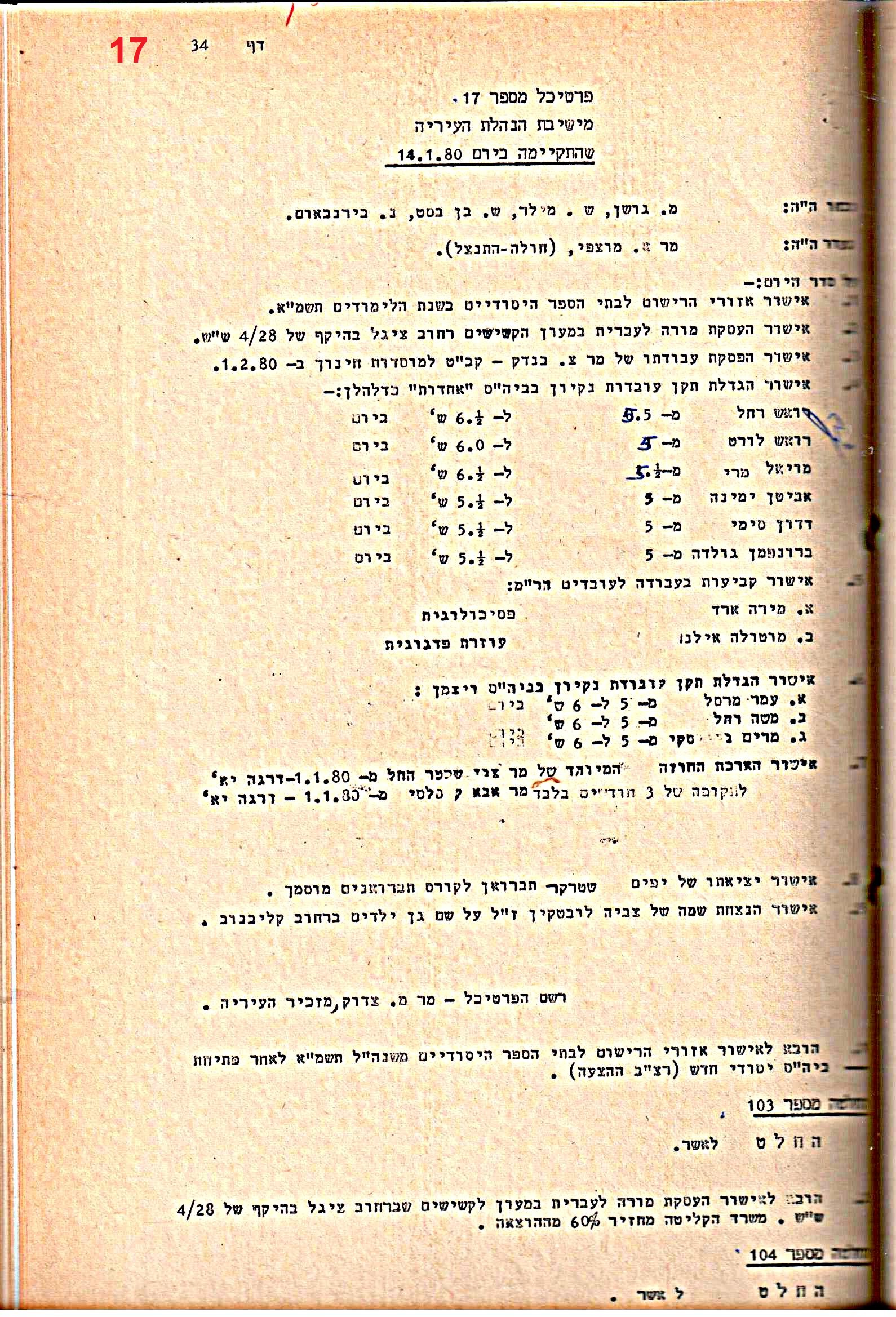 פרוטוקולים 15 – הנהלה – 19.10.83 – 23.8.76 by riki deri - Illustrated by מוזיאון בית גרושקביץ / כרך 15 - Ourboox.com