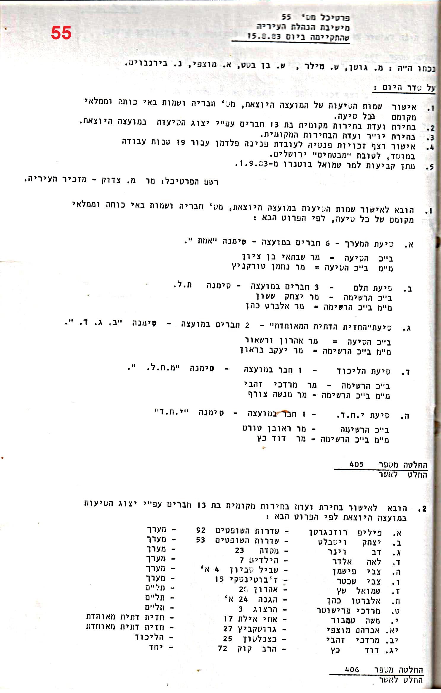 פרוטוקולים 15 – הנהלה – 19.10.83 – 23.8.76 by riki deri - Illustrated by מוזיאון בית גרושקביץ / כרך 15 - Ourboox.com