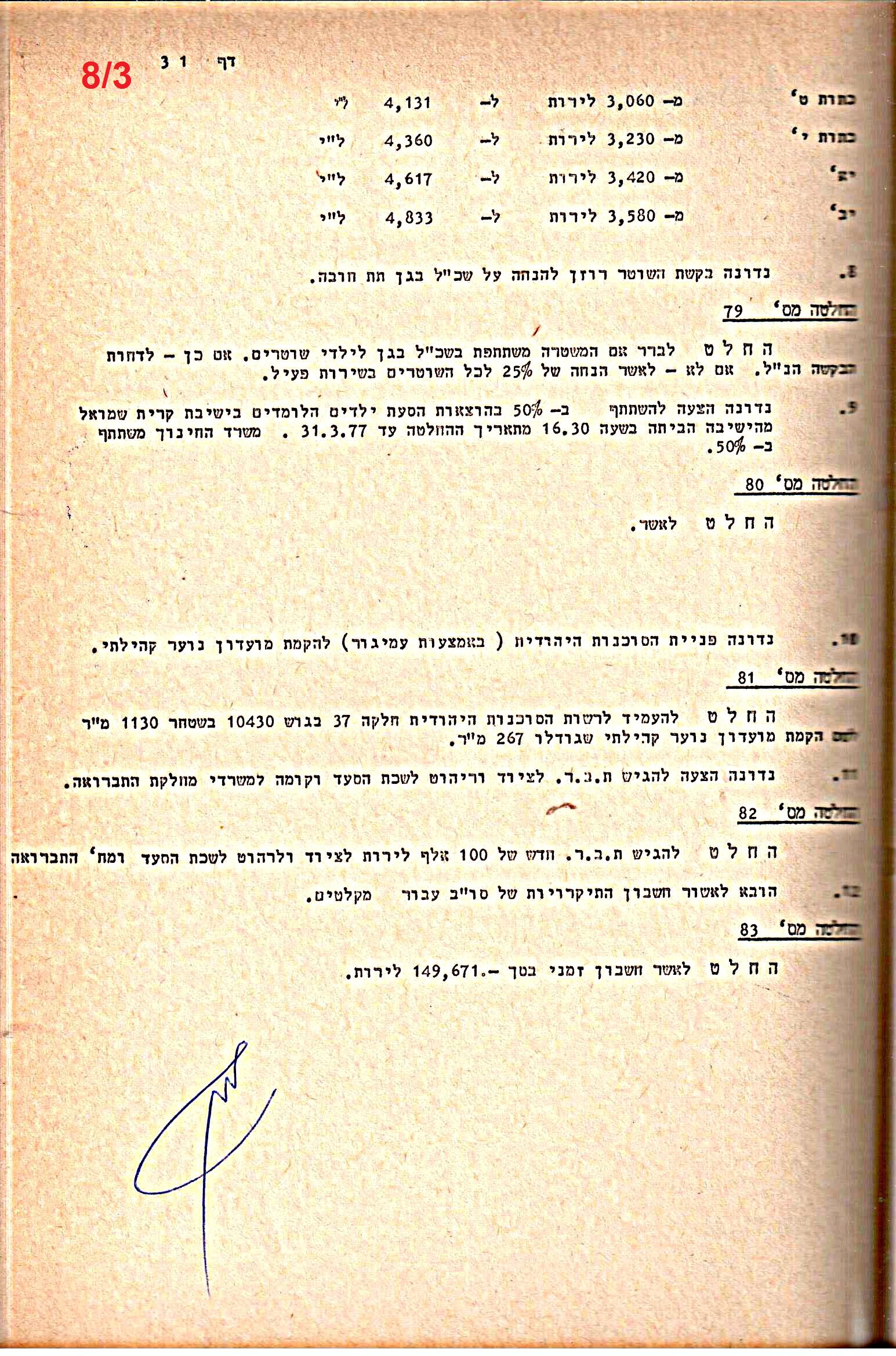 פרוטוקולים 20 – ועדות (כספים) – 22.11.78 – 22.8.76 by riki deri - Illustrated by מוזיאון בית גרושקביץ / כרך 20 - Ourboox.com